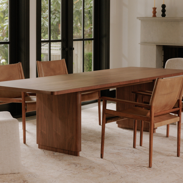 Moe's Home | Round Off Walnut Dining Table