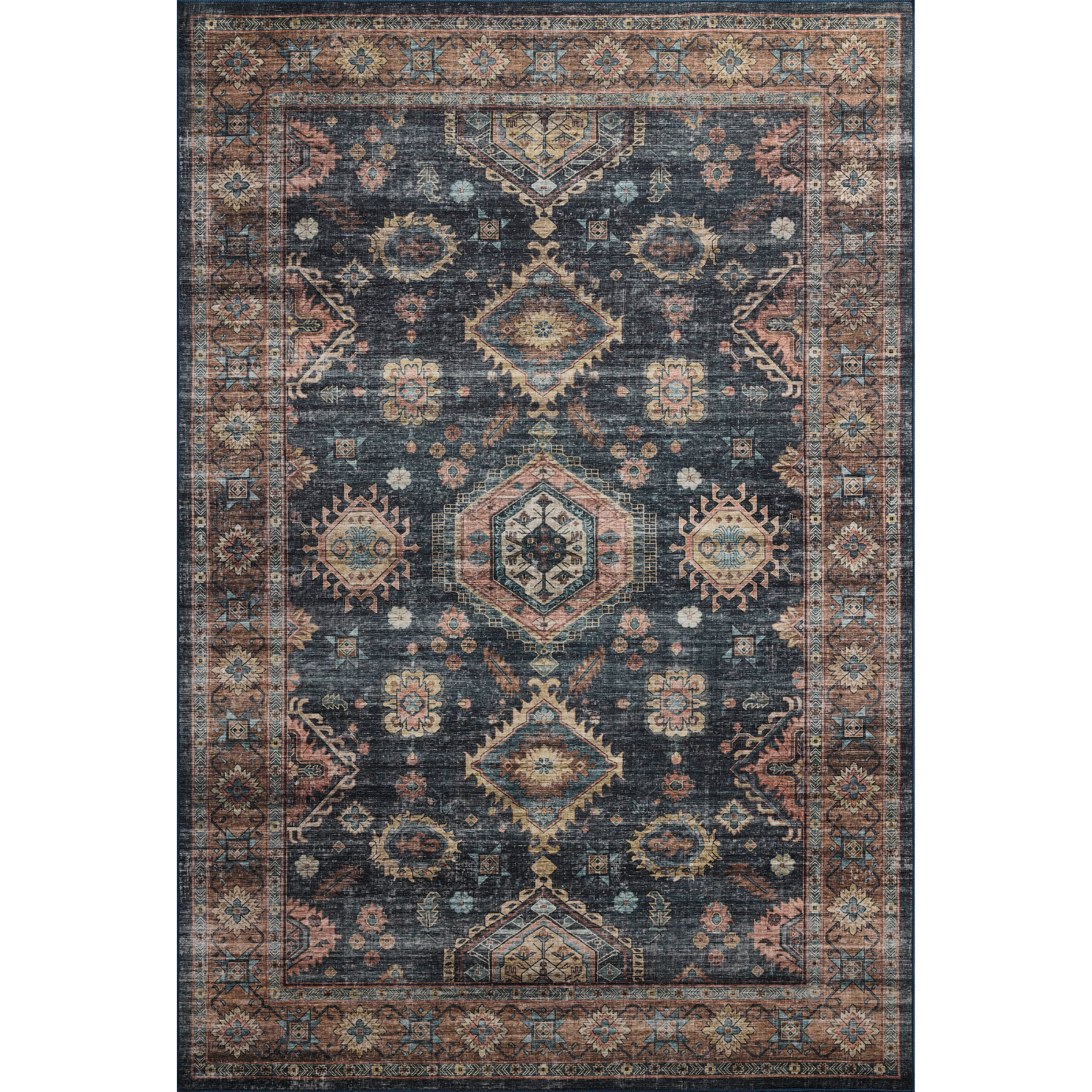 Loloi | Anniston Rug • ANS-03 Denim / Sunset