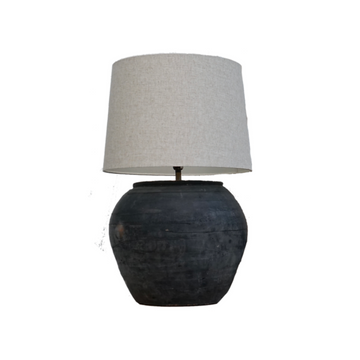 Louis I Vintage Pot Lamp • Drum Shade