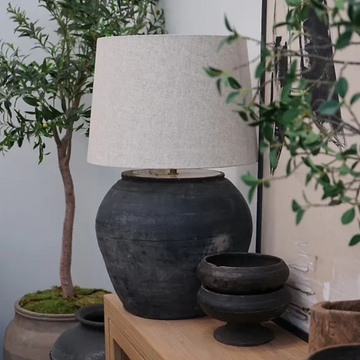 Maison Leva | Louis I Vintage Pot Lamp • Drum Shade