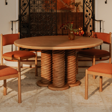 Moe's Home | Treccia Oak Round Dining Table