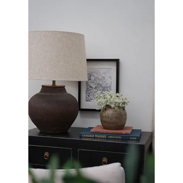 Maison Leva | Dawson Vintage Pot Lamp • Drum Shade