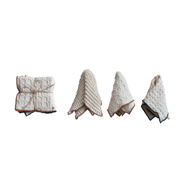 Square Cotton Waffle Weave Dish Cloths • Set of 3