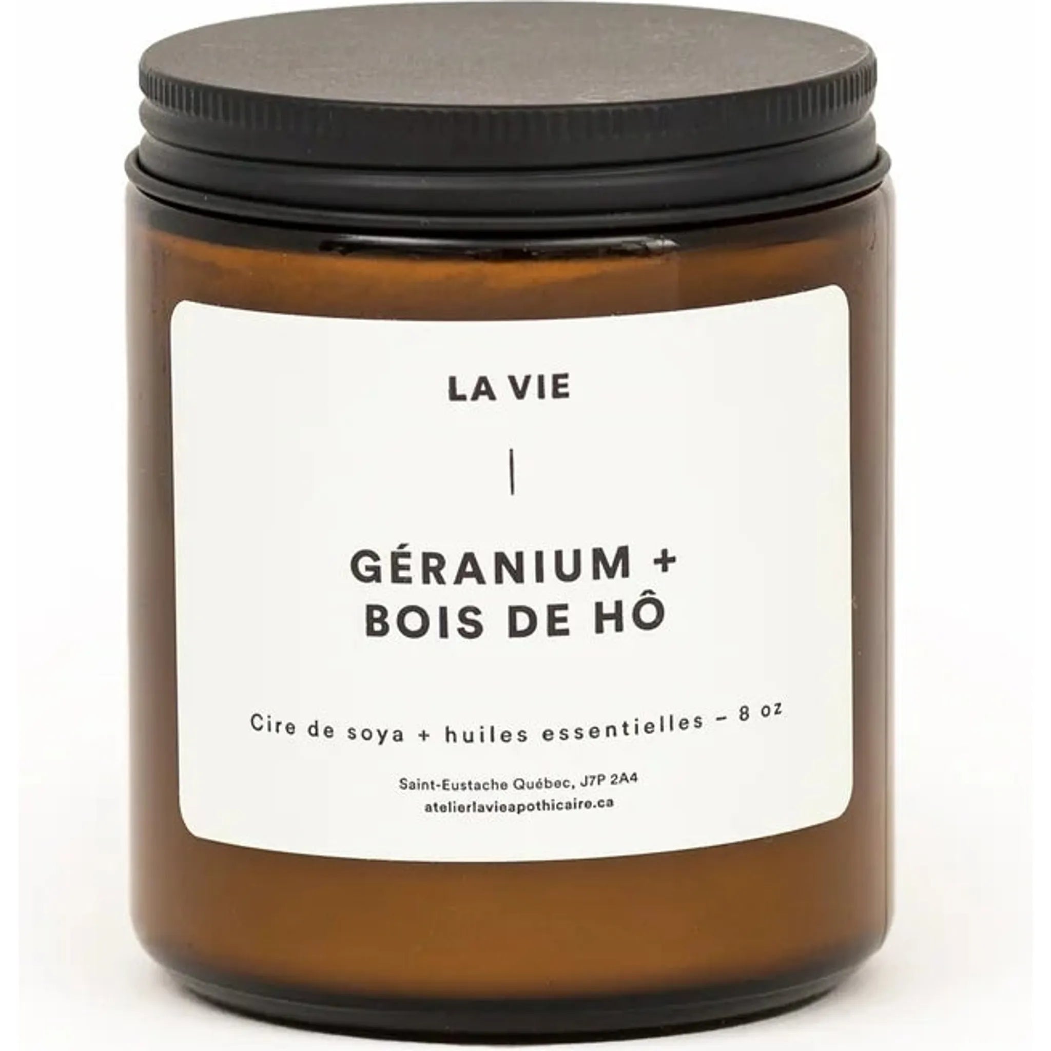 Bougie LA VIE Géranium Bois de Hô 