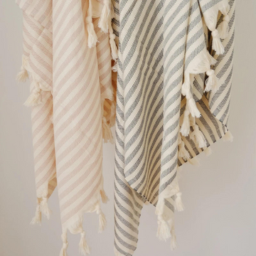 Turkish Towel (Extra Large) | Striped gray