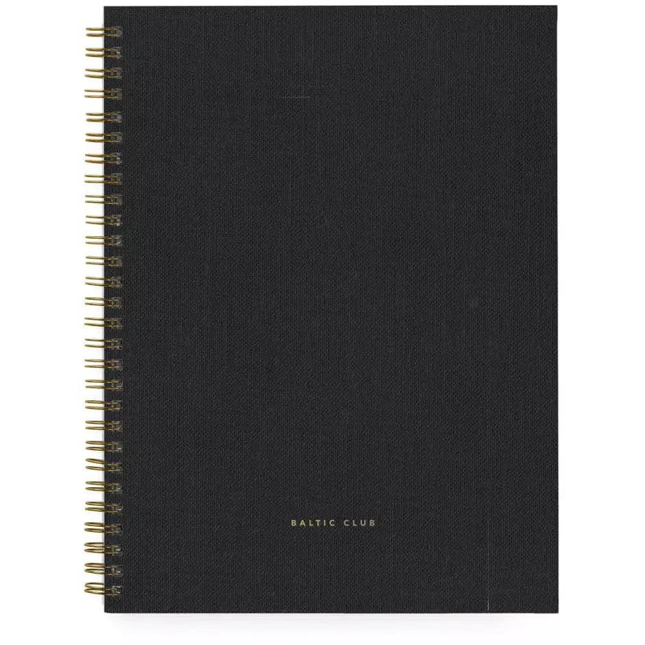 Large Cloth Spiral Notebook | Black